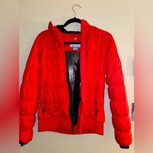 Red Columbia puffer with Omni-heat size S